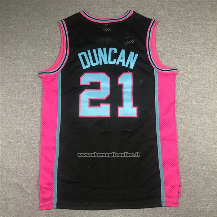 Maglia San Antonio Spurs Tim Duncan #21 Mitchell & Ness 1998-99 Nero